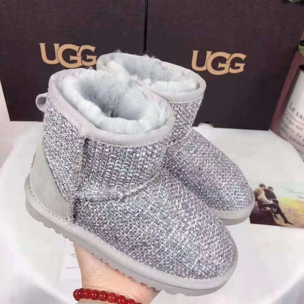 5854 Kids' Chic Winter Boots – Gray