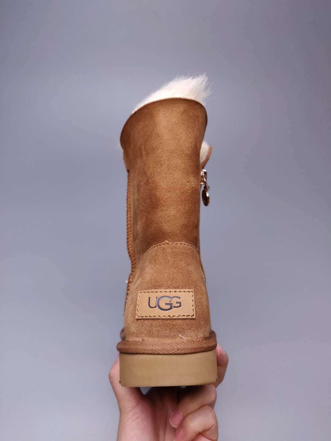 2480 Side-Zip Mid-Calf Boots – Chestnut