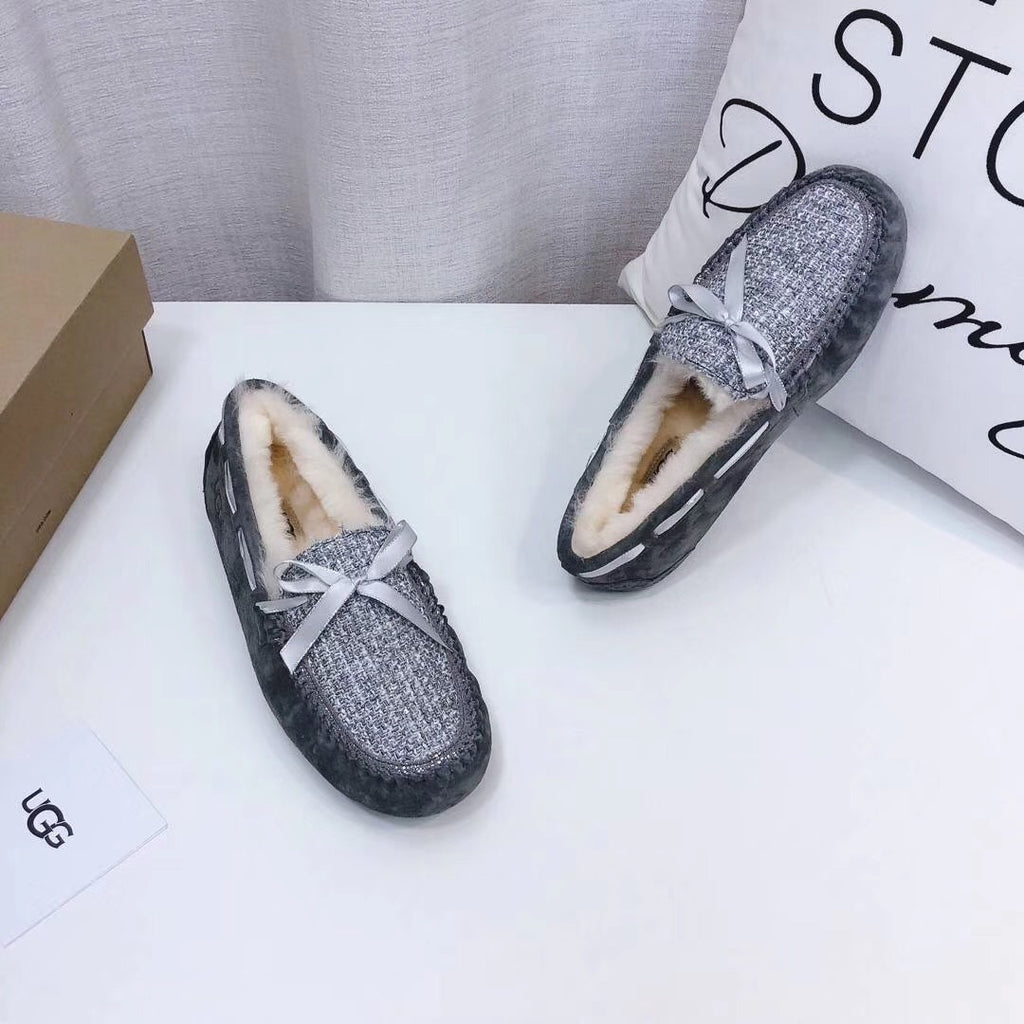 5623 Chic Moccasin-Style Shoes – Gray