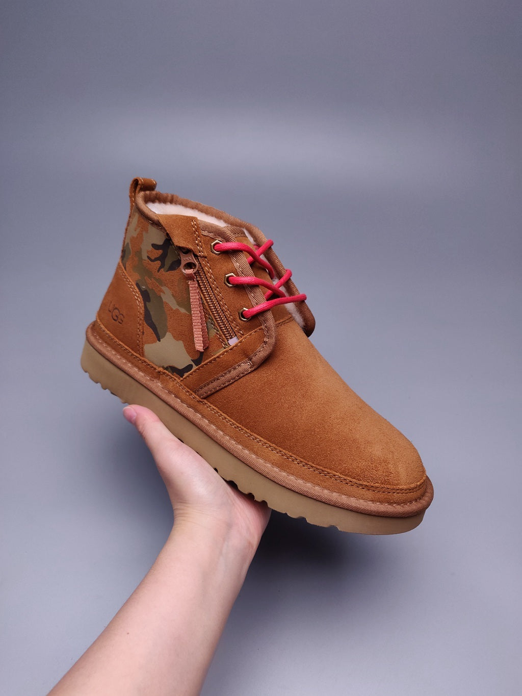 4193 Men's Colorblock Camo Shoes – Chestnut