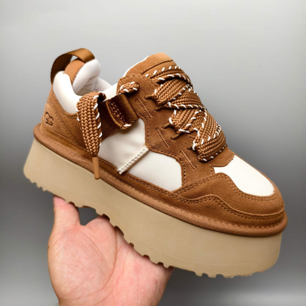 1541 Chunky Platform Lace-Up Sneakers – Chestnut