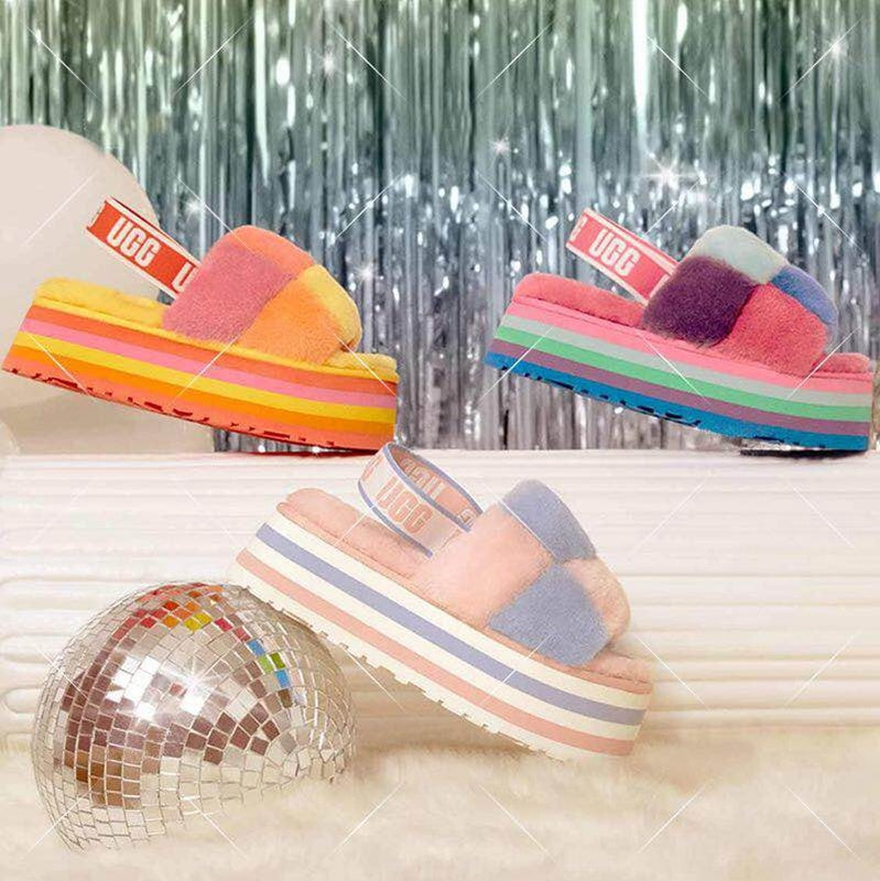 3490 Platform Sandals – Yellow Colorblock