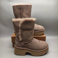 1533 Women's Platform Wedge Mid-Calf Boots – Walnut