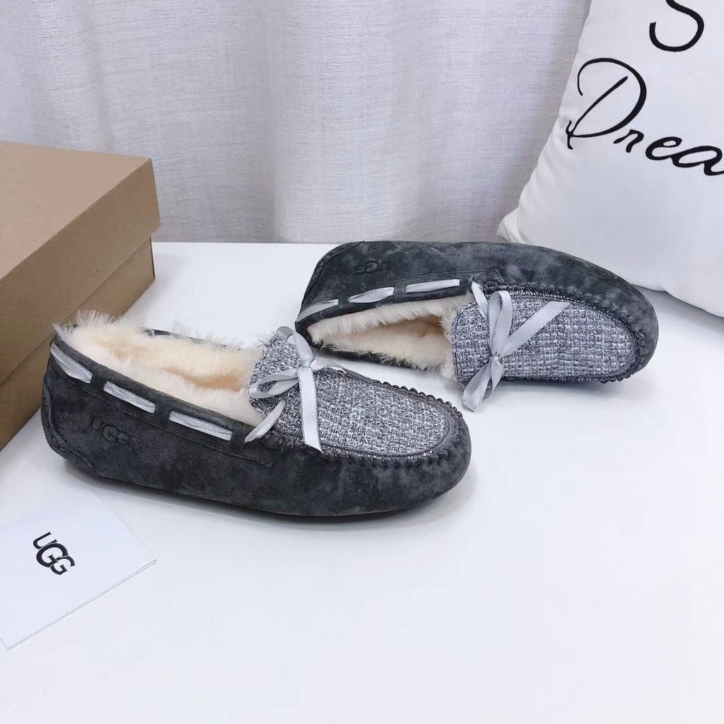 5623 Chic Moccasin-Style Shoes – Gray