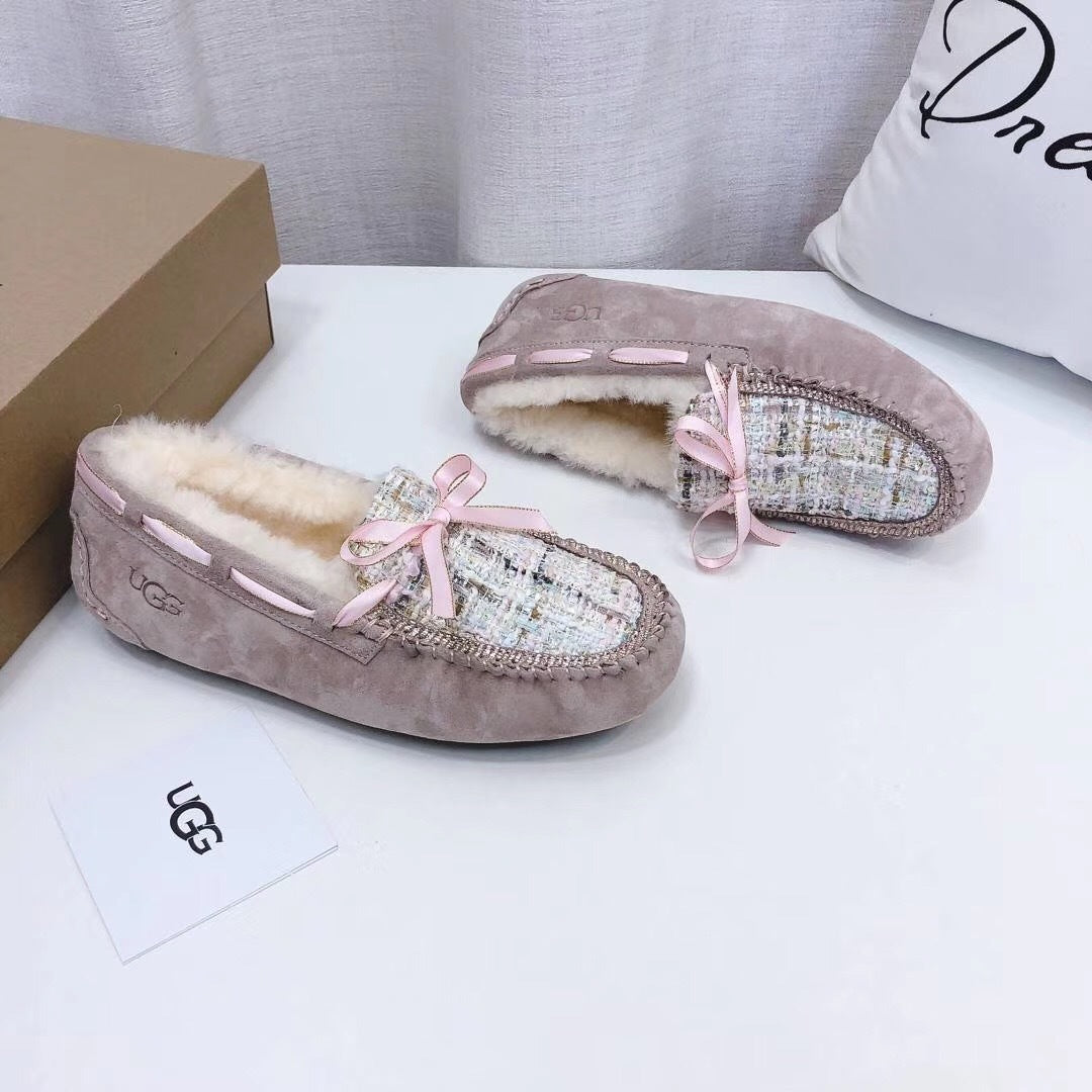 5623 Chic Moccasin-Style Shoes – Dusty Pink