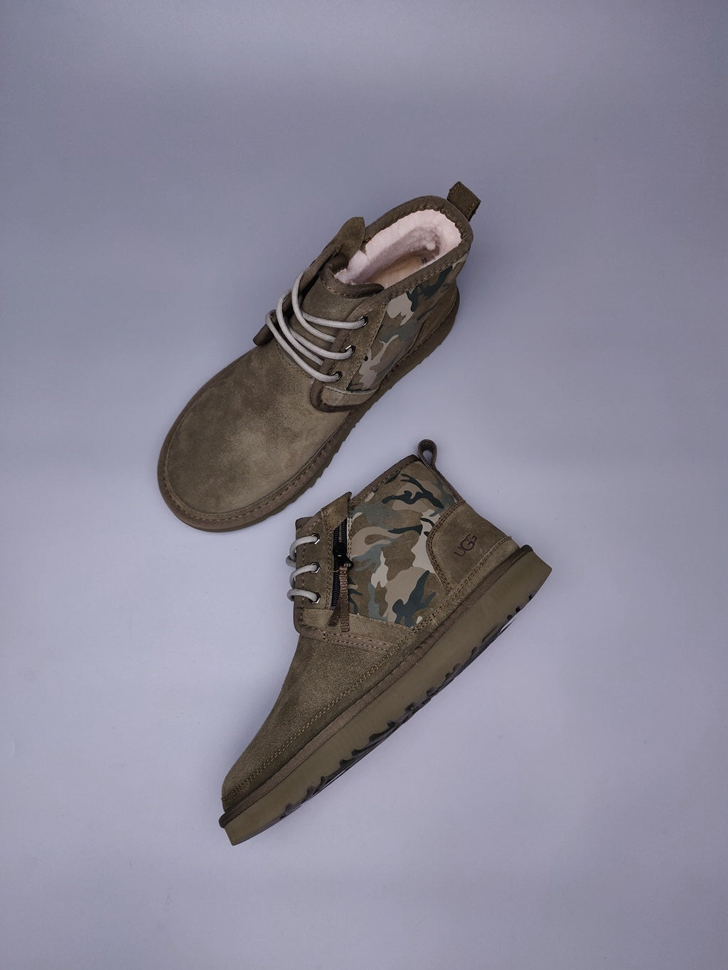 4193 Men's Colorblock Camo Shoes – Army Green
