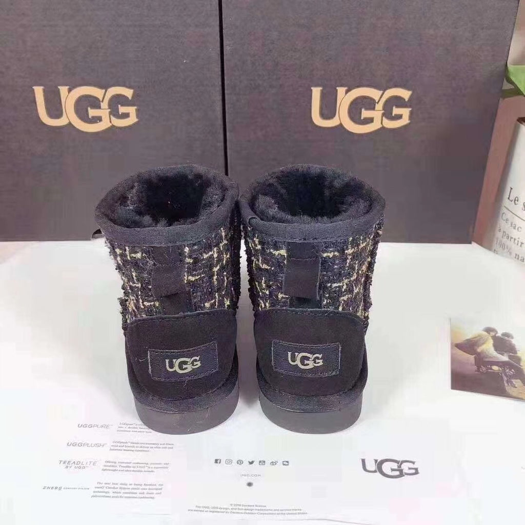 5854 Kids' Chic Winter Boots – Black