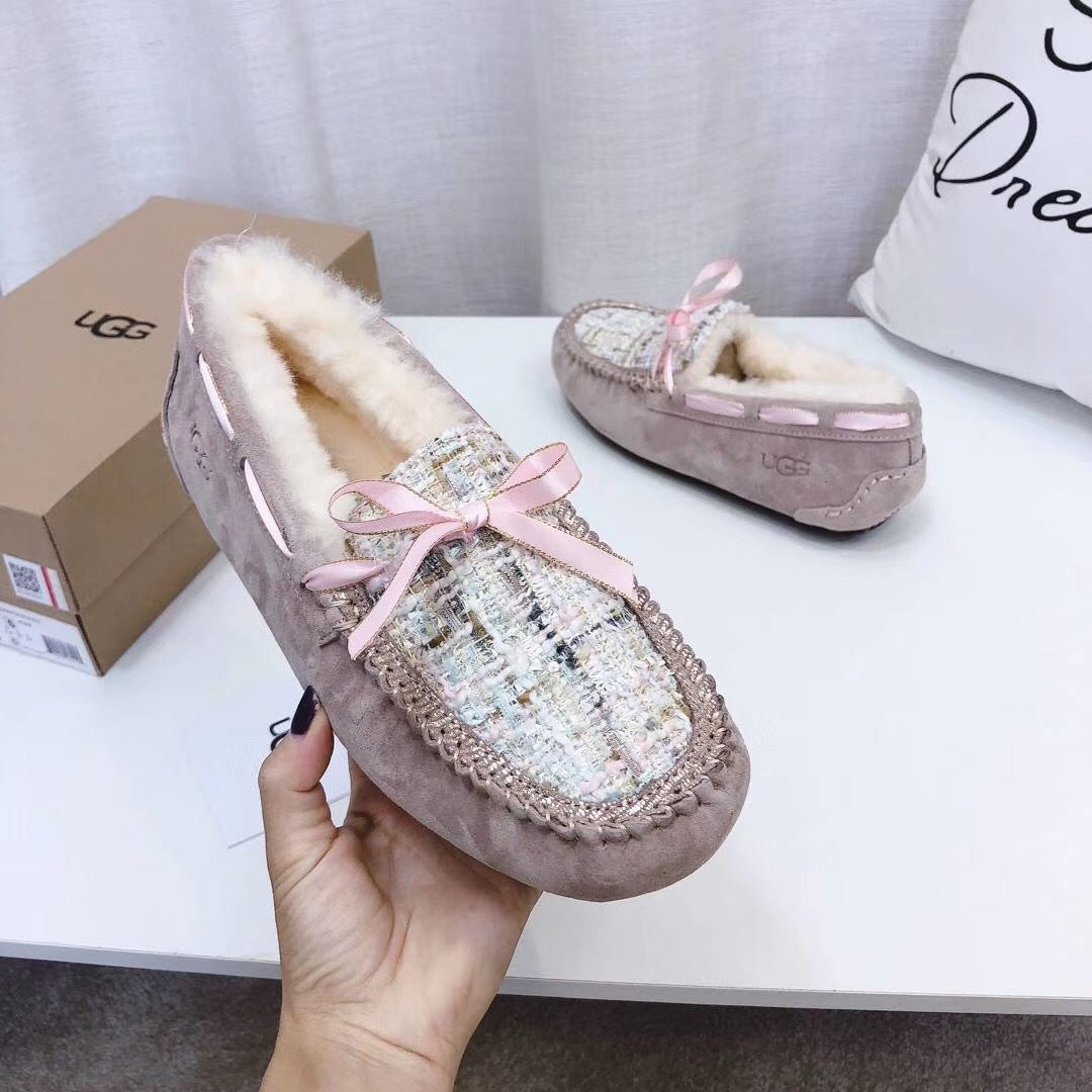5623 Chic Moccasin-Style Shoes – Dusty Pink