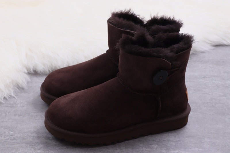 6422 W Mini Bailey Button II Boots – Coffee Brown