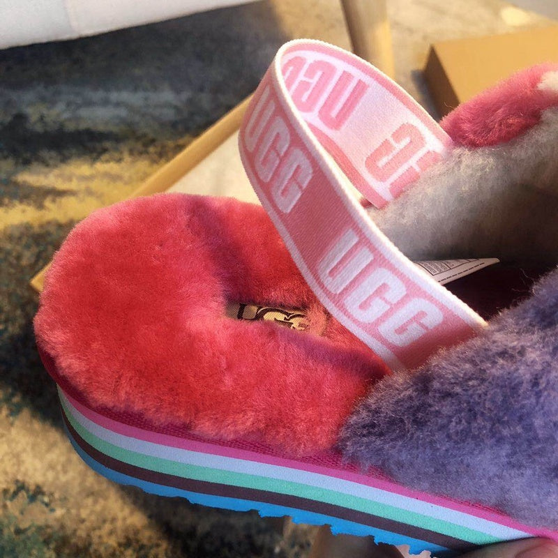 3490 Platform Sandals – Fuchsia Colorblock