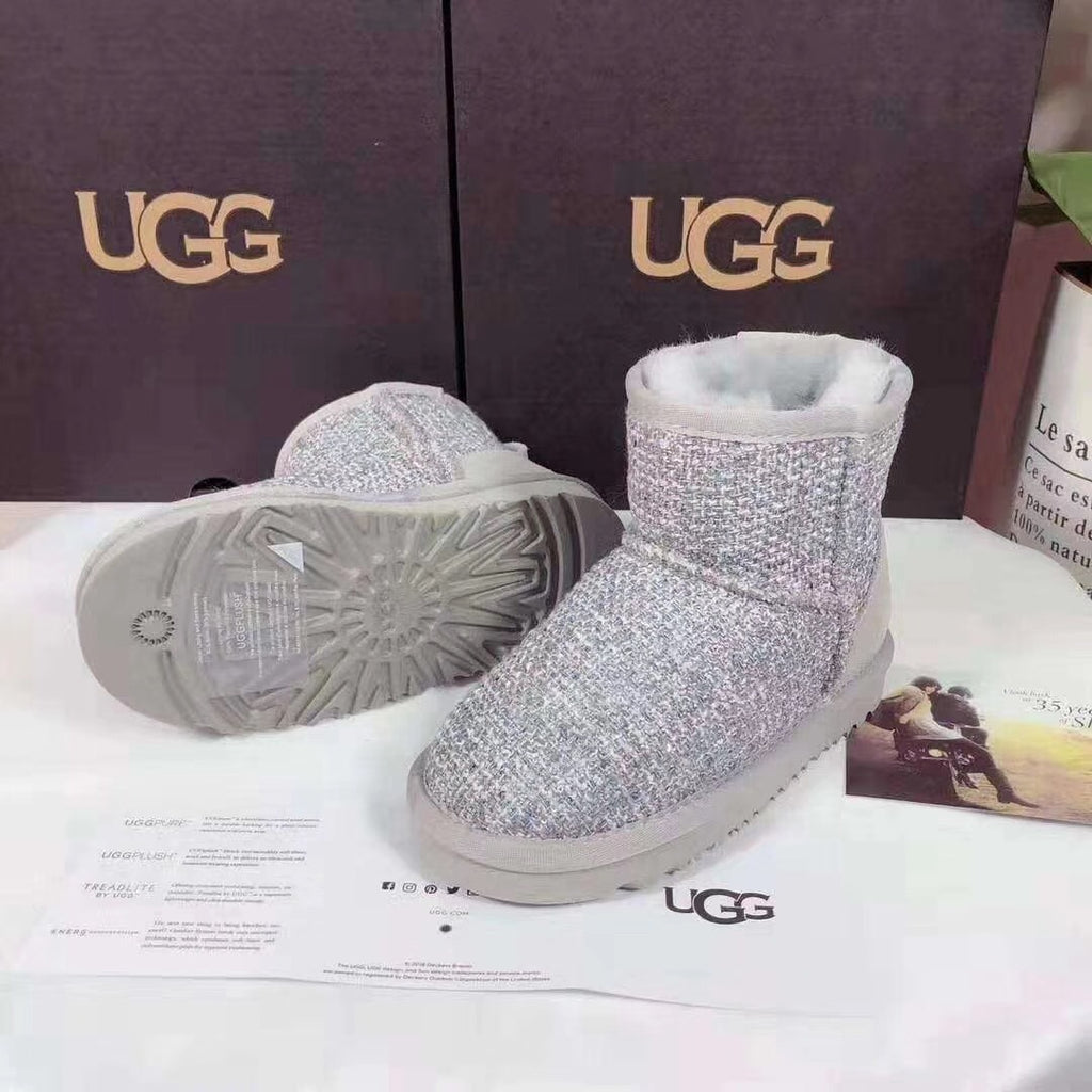 5854 Kids' Chic Winter Boots – Gray