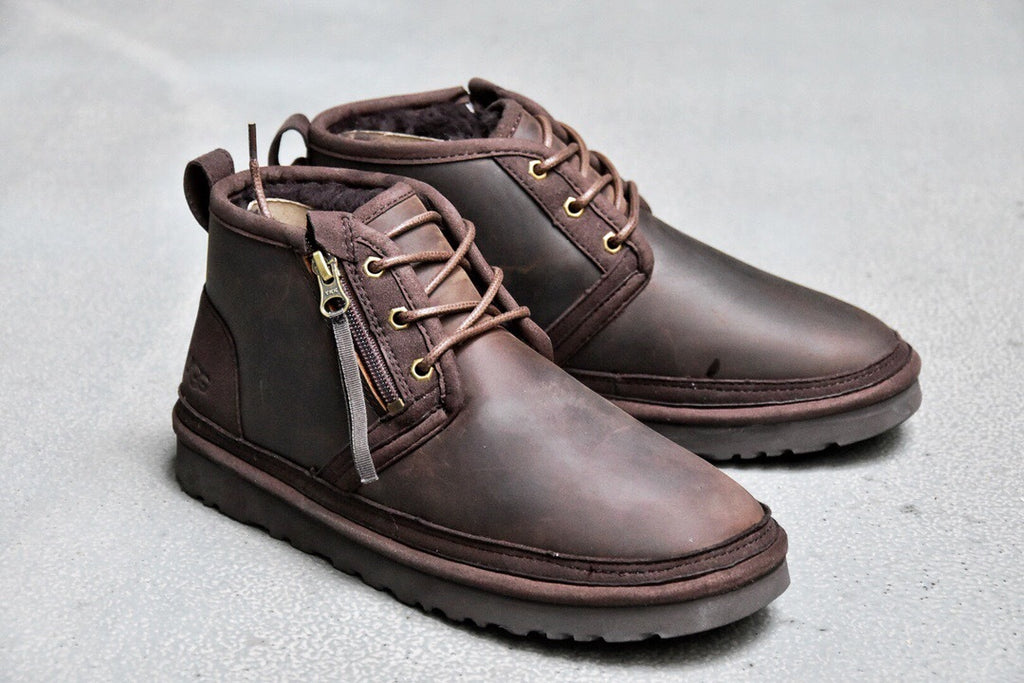 3883 Men's Crazy Horse Leather Zip-Up Shoes