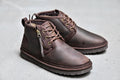 3883 Men's Crazy Horse Leather Zip-Up Shoes