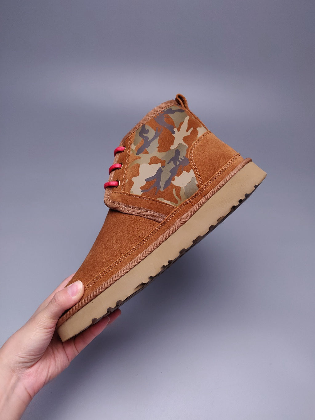 4193 Men's Colorblock Camo Shoes – Chestnut
