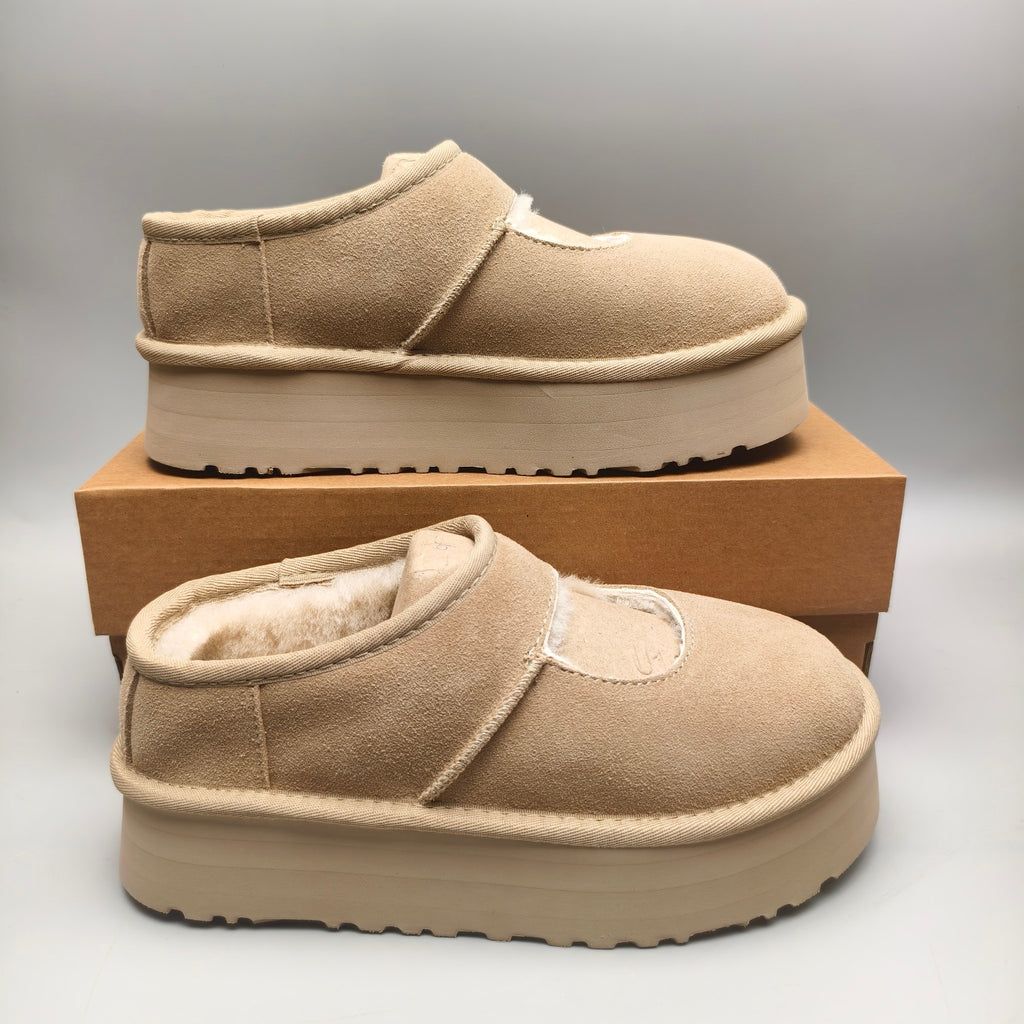 7612 Platform Mary Jane Fashion Shoes – Sand