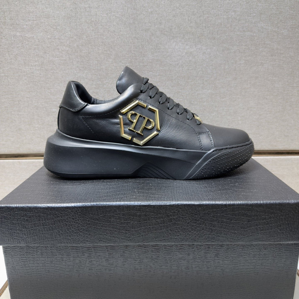 Philipp Plein Men's Black Gold-Accent Sneakers