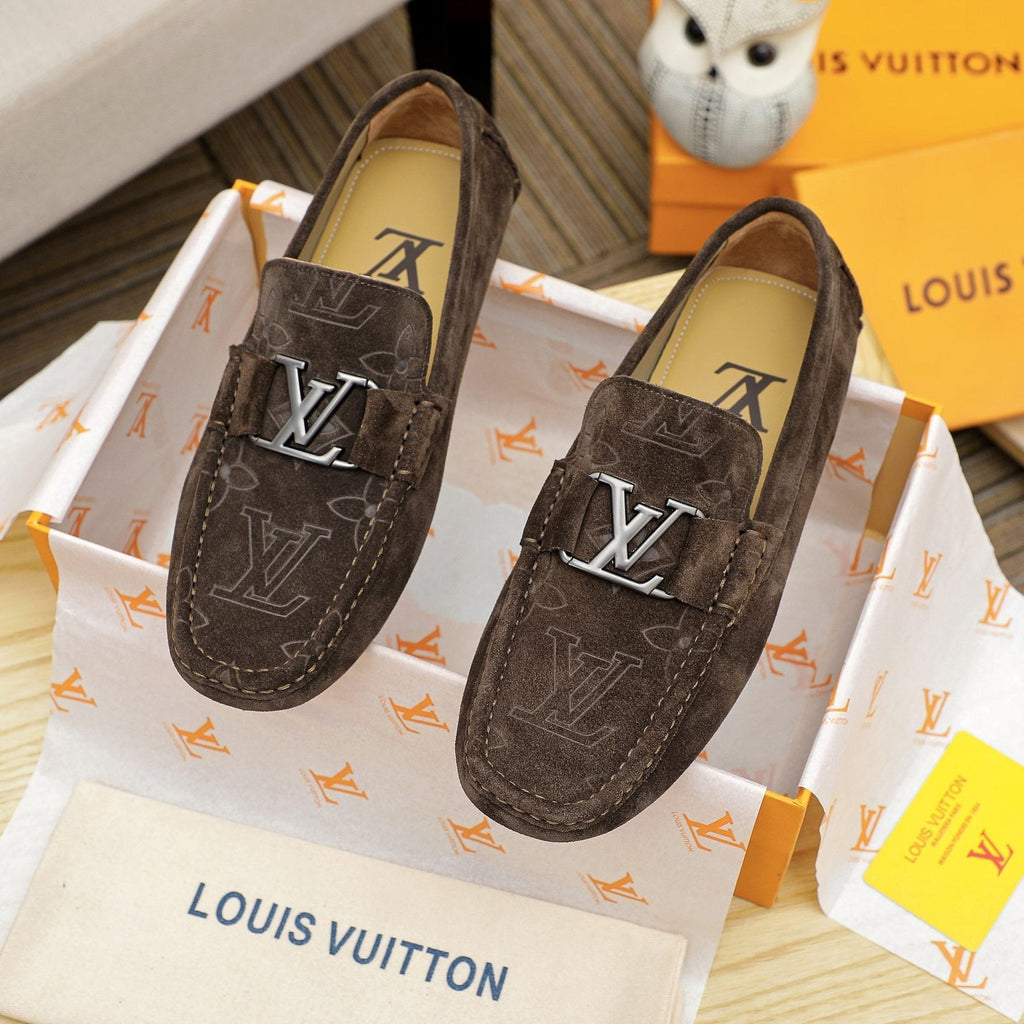 Louis Vuitton Embossed Driving Loafers