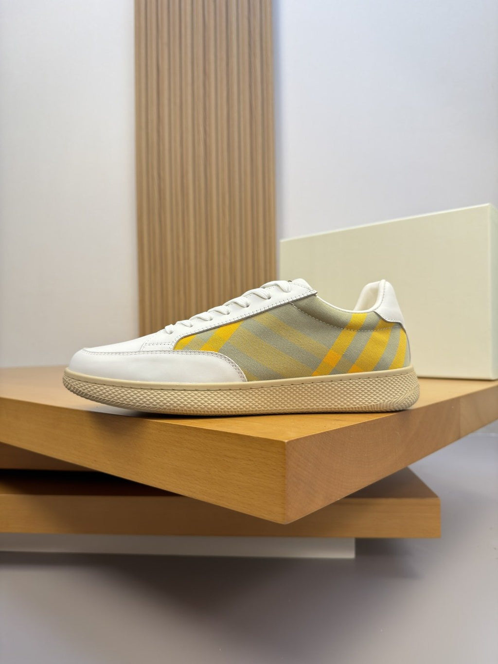 Burberry Check-Panel Low-Top Sneakers